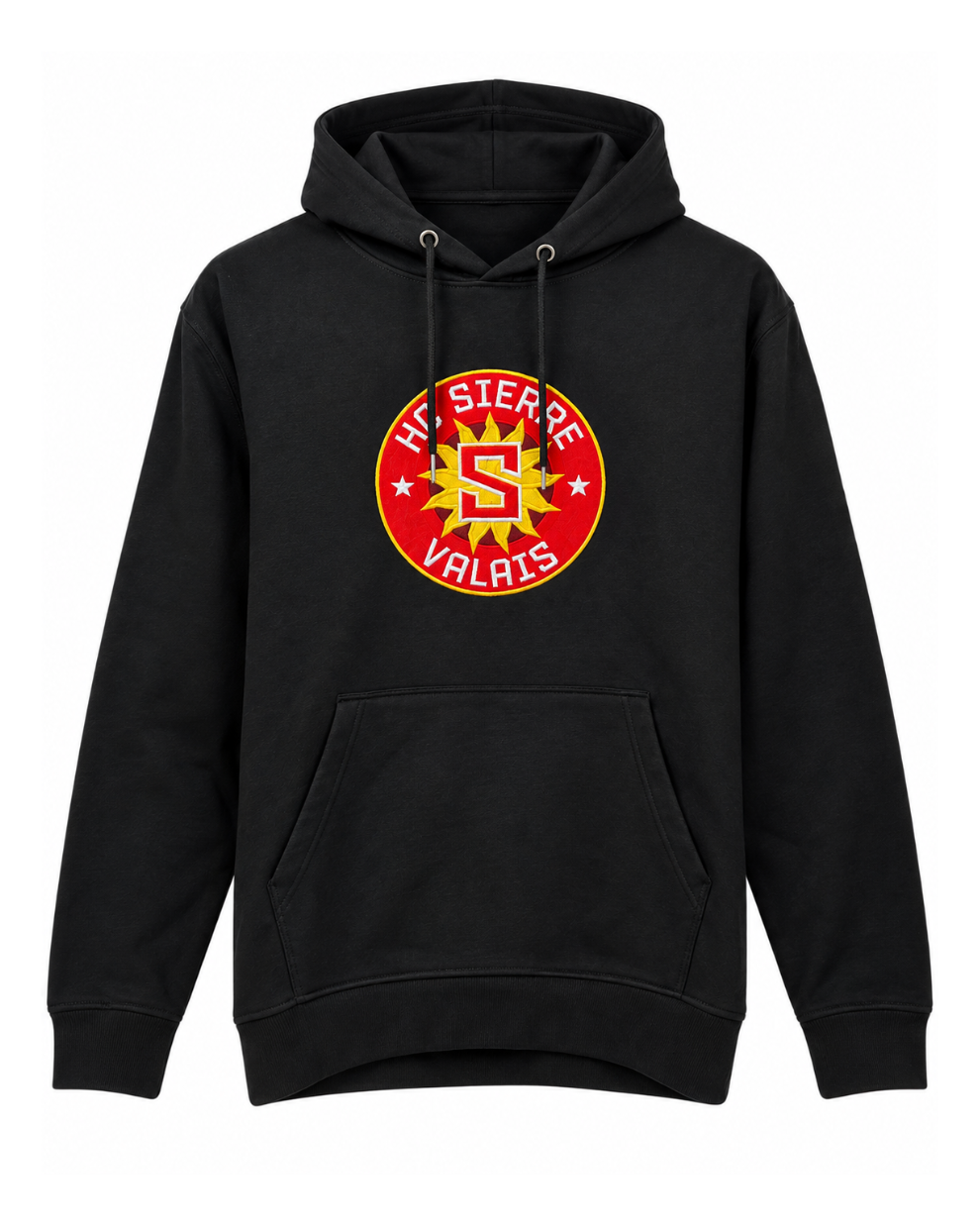 SOLEIL Hoodies brodé unisexe noir