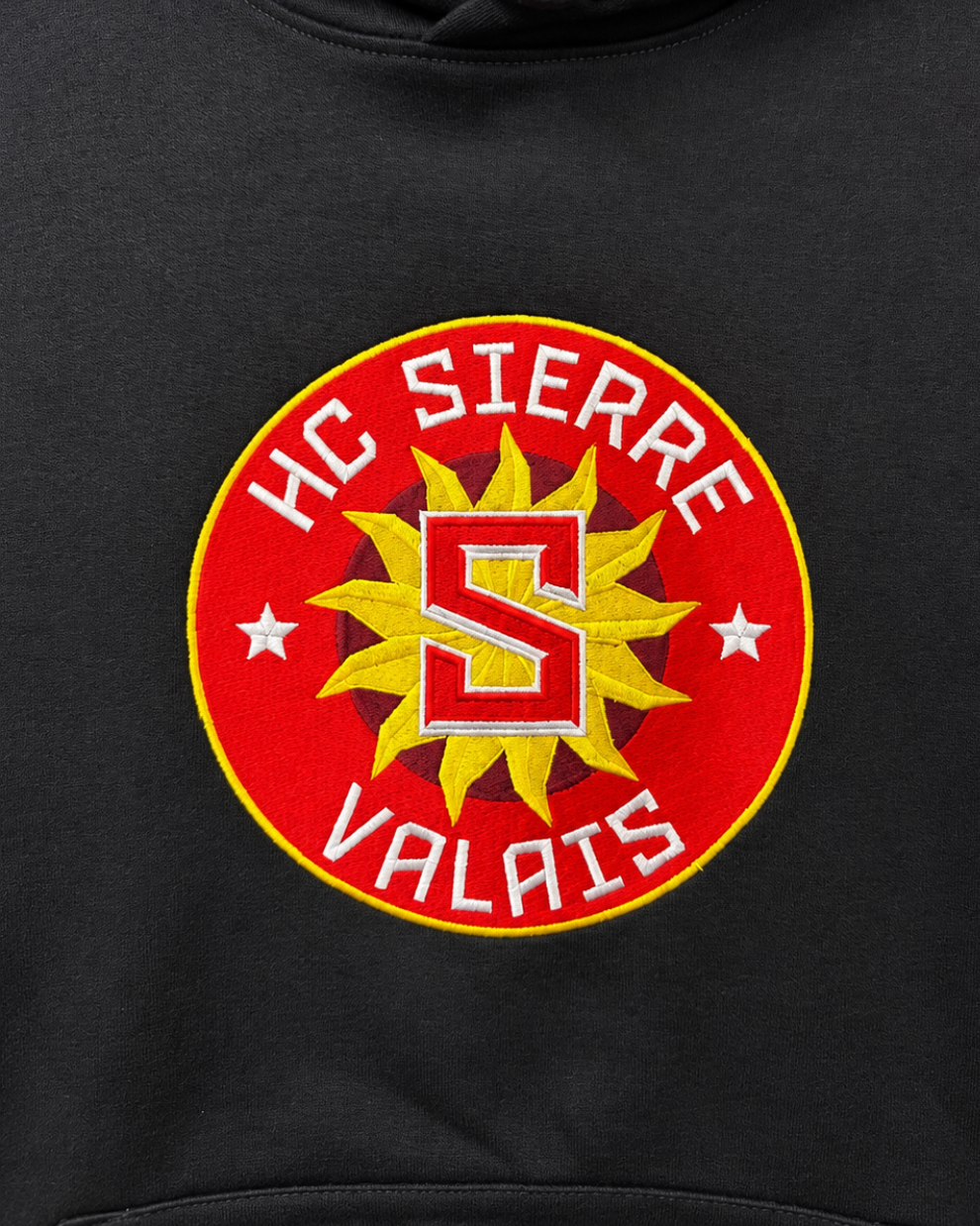 SOLEIL Hoodies brodé unisexe noir